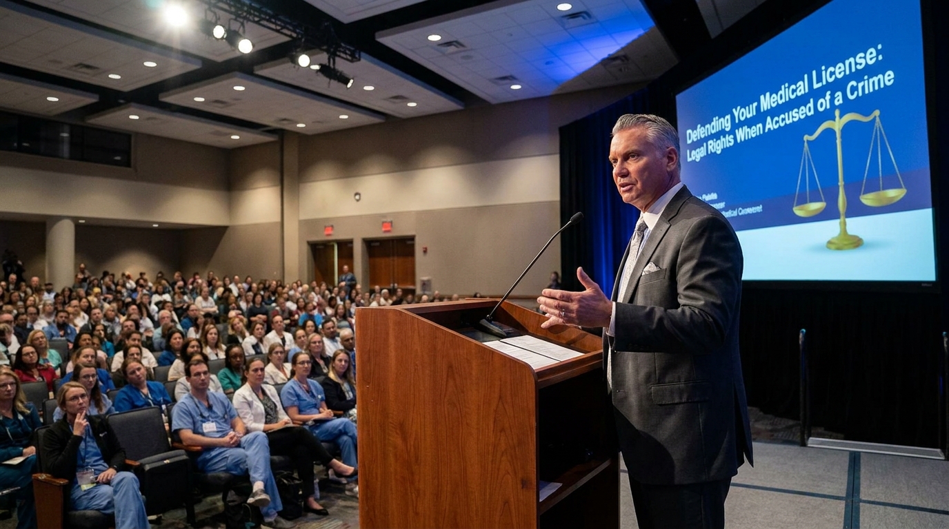 Joseph Paletta lecturing to an audience of healthcare professionals