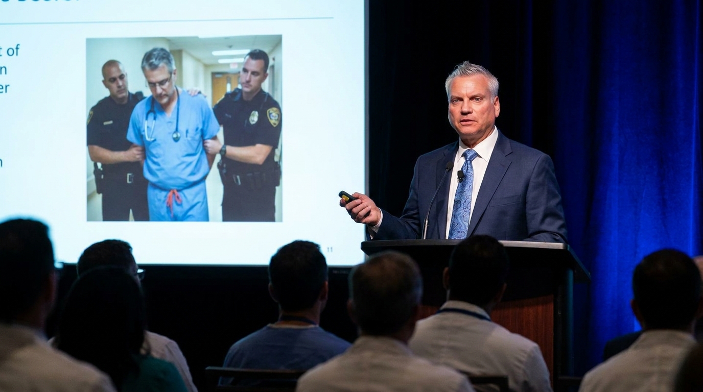 Joseph Paletta presenting on medical license defense
